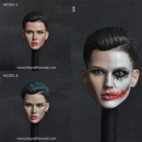 Female Agent 1/6th MC001 Ruthless Sniper Ruby Rose Neutral Handsome Head Sculpt Fit 12" Action Figrue Body