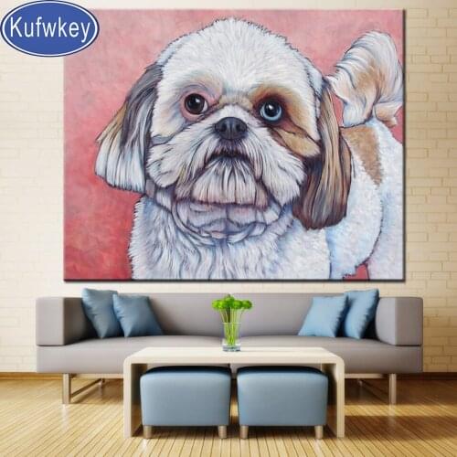 Shih Tzu Dog diamond Painting rhinestone of pictures diamond mosaic 5d painting 3d diy handmade full square round drill home art