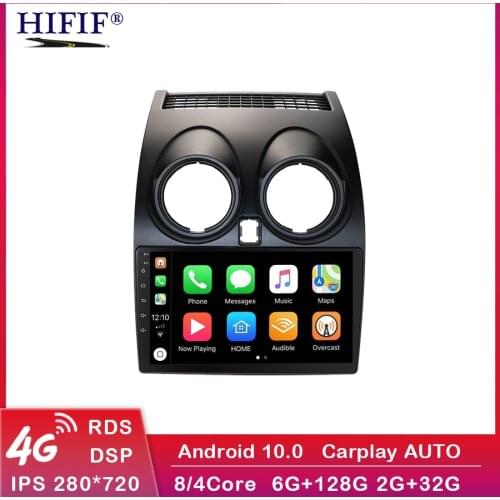 Car Stereo with Screen Radio Multimidia Video Player GPS 2 Din Android 10 For Car Goods Nissan Qashqai 1 J10 2006-2013 Carplay