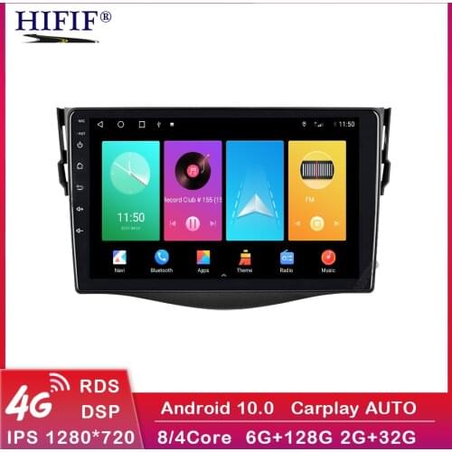Android 10 Car Dvd Player For Toyota RAV4 Rav 4 2007 2008 2009 2010 2011 2 din 1024*600 gps navigation wifi Quad core