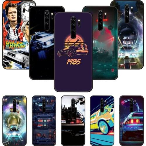 Phone Case For Xiaomi Redmi Note 8 8T 7 7A 9 9S 8A 4 5 Pro Black Cover Shell Tpu Hoesjes Trend Bumper Luxury Back To The Future