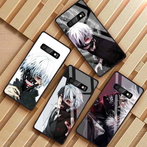 Tokyo Ghoul anime Kaneki Ken Tempered Glass Case For Samsung Galaxy S8 S9 S10 Note 8 9 A6 A7 J6 J8 Plus Cover Protective Fundas