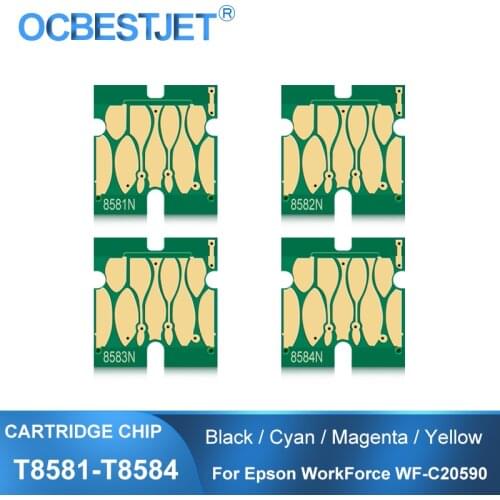 T8581-T8584 T8581 Ink Cartridge Chip For Epson WorkForce Enterprise WF-C20590 C20590 Printer Chips C13T858100-C13T858400