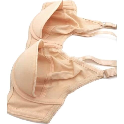 Women Padded Cotton Bras Underwire Full Coverage Sheer Supportive Lace Bra Top Plus Size 38 40 42 44 46 48 50 B C D E FG Cup C20