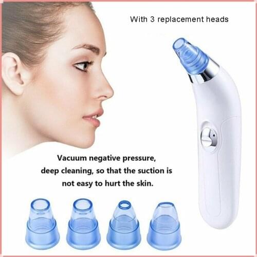 Beauty Tool Blackhead Remover T Zone Pore Acne Pimple Removal Face Deep Nose Vacuum Cleaner Suction Facial Cleansing With 4heads