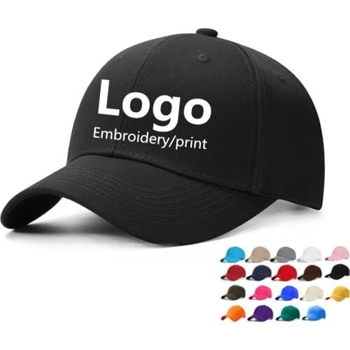 Quality Brand Adult Custom logo cotton Ajustable baseball caps Diy Logo embroidered Trucker Snapbacks Hats