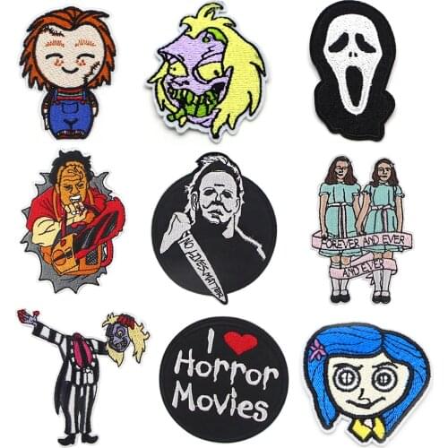 BG458 The Film Cartoon Iron On Patches Clothing DIY Embroidered Badge Sewing Applique Patchworks Stickers