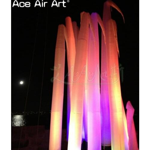 New shape of inflatable lighting plant decoration,glowing inflatable reeds/pillars for event or promotion