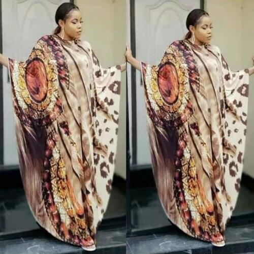2020 Newest Arrivals african dresses for women O-Neck Plus Size Leopard Pattern Print Batwing Sleeve Fashion Mama Dress
