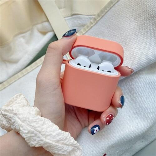 Kjoew Solid Color PC Case For Xiaomi Airdots Pro 2s Wireless Bluetooth Headset Protective Full Cover Case For Xiaomi Mi Air 2s