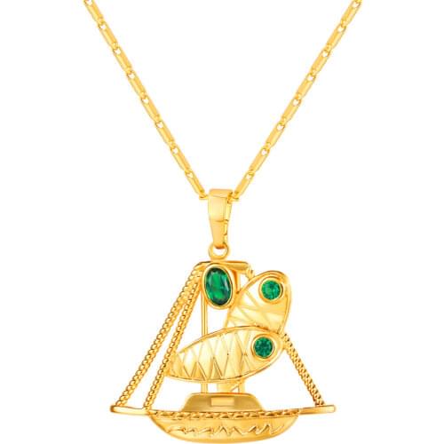 Collare Lakatoi Necklaces & Pendants Gold Color PNG Pendant Canoe Necklace Women Papua New Guinea Jewelry P859