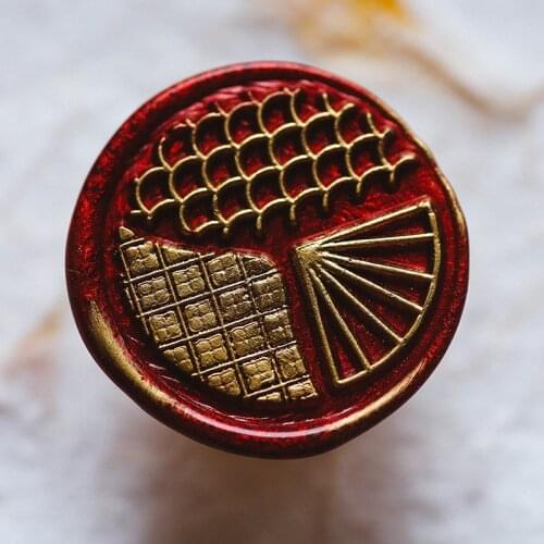 Pizza, Pstry Wax Seal Stamp On Birthday Card Retro Diy Envelope Stamps Wedding Invitation Replaceable Copper Head