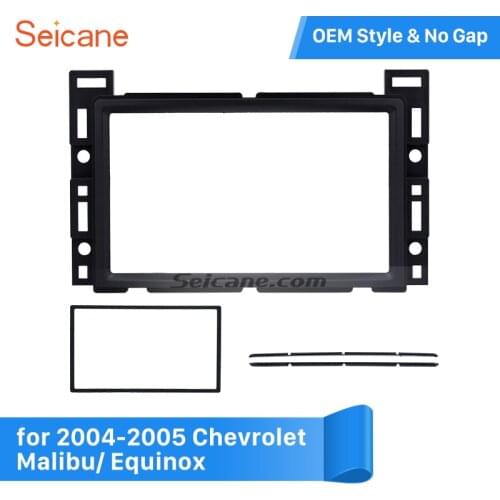 Seicane Double Din Car Radio Panel Frame Fascia for 2004 2005 Chevrolet Malibu Equinox Stereo Mounted Installation Trim Bezel