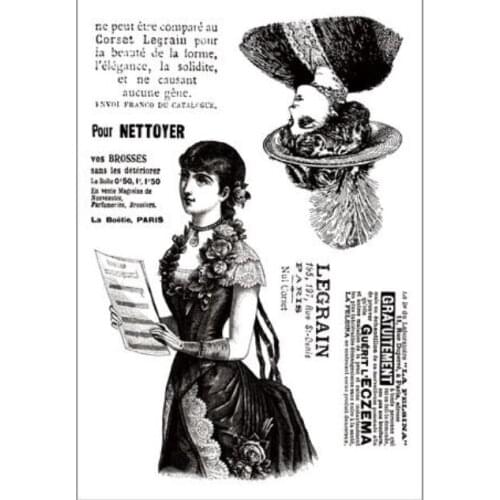 Retro ladylike clear stamp for Scrapbook Card album house decorative silicon stamp clip celebrate special for you clip Stamp