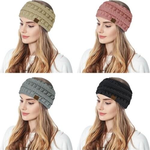 Wide Knitting Woolen Headband Winter Warm Ear Women Thicken Turban Hair Accessories Girl Hair Band Headwraps Ear Warmer