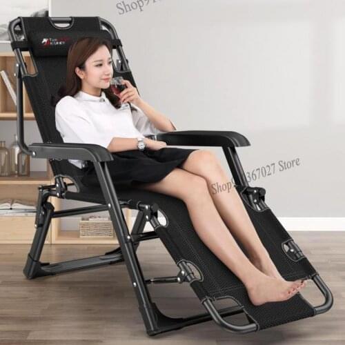 Reclining Chair Folding Chair Lunch Break Armchair Nap Folding Bed Leisure Back Lazy Sofa Home Balcony Portable Chair