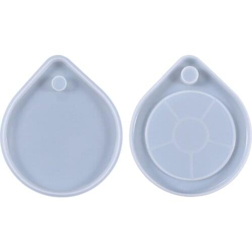 U90E Water Droplets Coaster Epoxy Resin Mold Cup Mat Casting Silicone Mould DIY Crafts Jewelry Placemat Mold