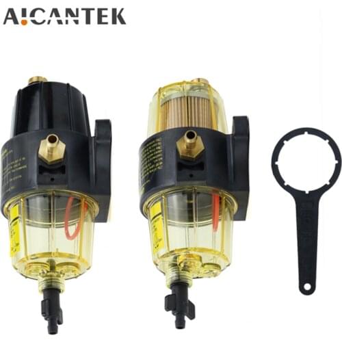 UF-10K Fuel Filter Water Separator Assembly With 2 Pcs Extra Filter Yacht Boat Diesel Gasoline Engine Outboard Motors Fuel Tank