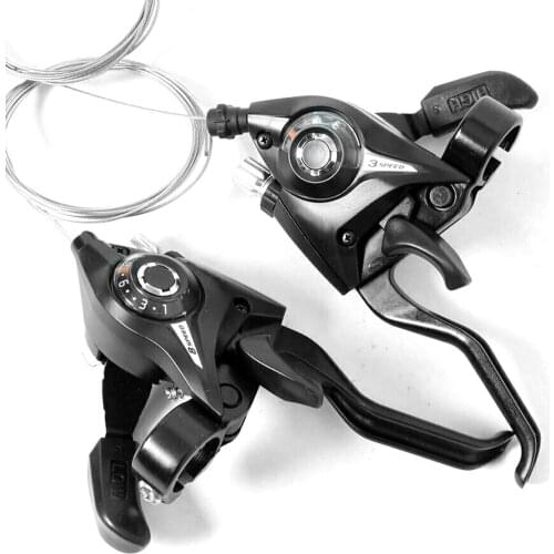 Bicycle Brake L3 x R8 Speed Bicycle Shifter Brake MTB Mountain Road Bike Riding Cycling Disc Brake Levers with Shift Cable