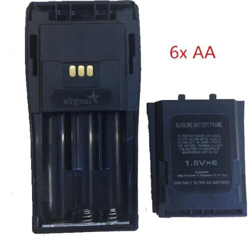 5X 6 AA battery case box for Motorola DEP450 DP1400 PR400 CP140 CP040 CP200 EP450 CP180 GP3188 etc wakie talkie with belt clip