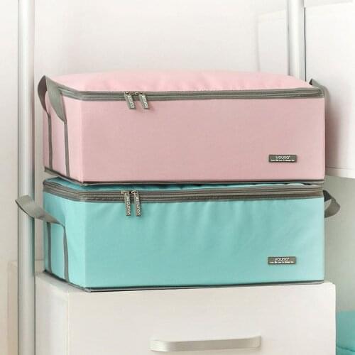 Household Cloth Collection Boxes Oxford Cloth Folding Storage Box Cotton Hemp Thickening Clothes Finishing Box 46*35*18cm Boite