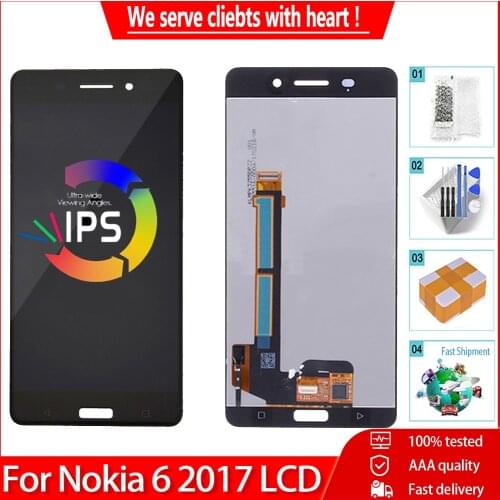 5.5" For Nokia 6 2017 LCD Screen Display for Nokia 6 N6 TA-1021 TA-1025 TA-1033 LCD Display Touch Screen Digitizer Replacement