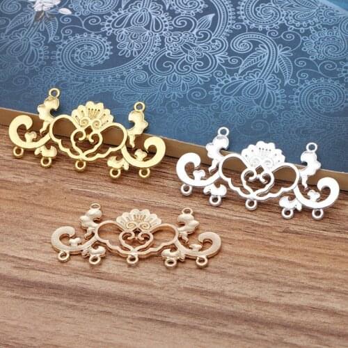 10 Pieces/Lot 28*58MM Alloy Clouds Connector Handmade Material Hairwear DIY Jewelry Accessories