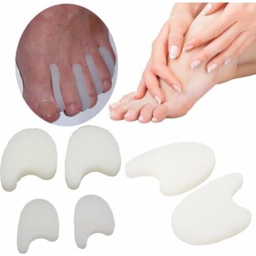 2x Silicone Gel Toe Wedge Separators Polymer Pad Foot Protector Spacers Cushion