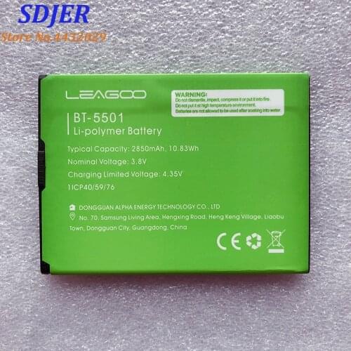 100% New BT-5501 2850mAh Battery For LEAGOO M 9 M9 M10 M 10 BT5501 Mobile Phone Smart Phone Parts Bateria Batterie Baterij