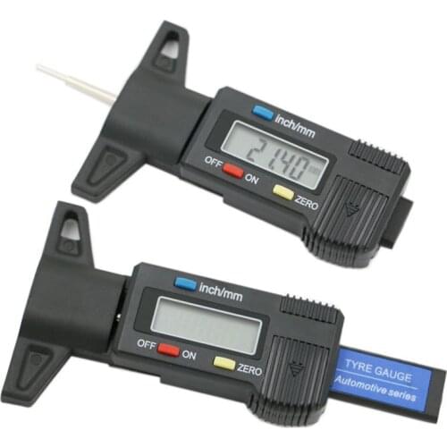 1pc Digital Car Tyre Tire Tread Depth Gauge Meter Measure Tool Caliper Thickness Gauges Tread Tire Monitoring System
