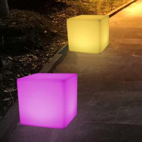 Cordless LED Cube Chair Light New Removable and Easy Charging LED Module Color Changing and Rechargeable LED Cube Seat for Adult