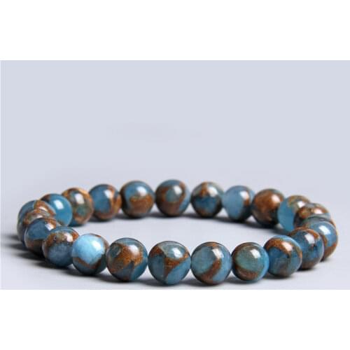 Natural Stone Cloisonne Beads Bracelet 8mm Multicolor Round Healing Yoga Beads Bracelet Bangle for Women Men Jewelry Gifts