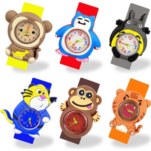 New Cartoon Totoro Children Watches for Boy Kids Watch Baby Christmas Party Gift Monkey/tiger Watch Child Clock montre enfant