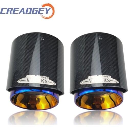Creadgey 1PCS Carbon Fiber Tail Pipe For BMW Mini Cooper F54 F55 F56 F57 R60 R61 F60 R55 R56 R57 R58 R59 Muffler Car Accessories