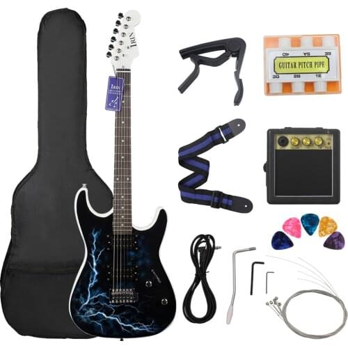 39 Inch 6 Strings Electric Guitar 22 Frets Maple Body Neck Electric Guitar With Bag Speaker Necessary Guitar Parts & Accessories