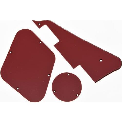 KAISH Red 3 Ply LP Pickguard & Back Plate Switch Cavity Covers for Epi LP