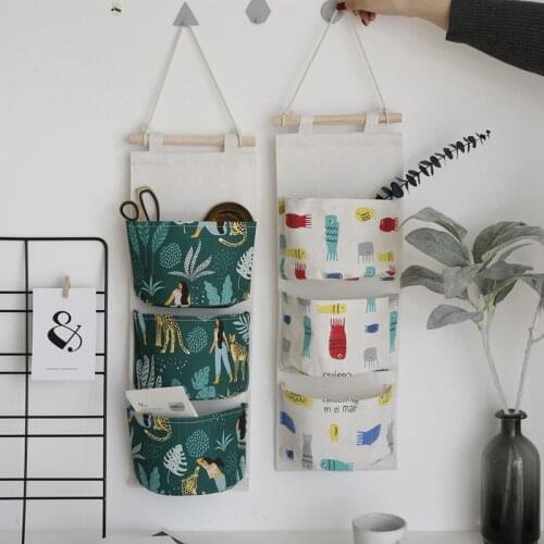 Beauty Gril Pattern Wall Mounted Wardrobe Organizer Sundries Storage Bag Jewelry Hanging Pouch Hang Cosmetics Toys Organizer