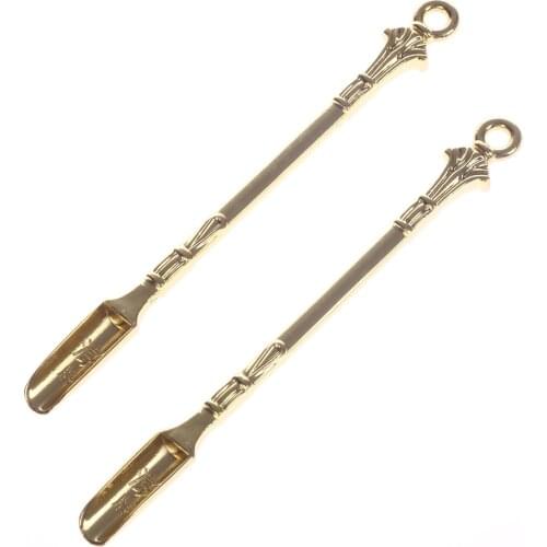 Stainless Steel Mini Scoop Gold Spoon Stir In Coffee Or Tea Sniffer Smell Flavor Gold Ornament Of Novel Design Tableware