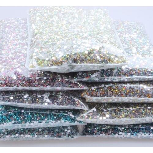 New Normal AB Colors Resin Rhinestones 2mm 100000pcs Flatback Non Hotfix Giue On For Nails Art Decoration DIY 3D Jewelry Making