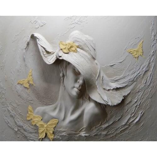 Beibehang Customized modern new bedroom living room beautiful beauty abstract background wallpaper papel de parede papier peint