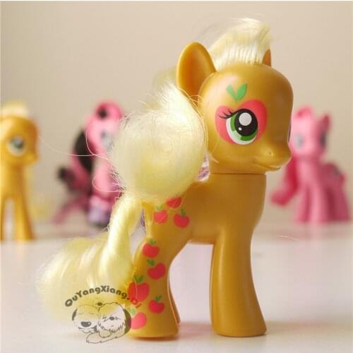 P8-105 Action Figures 8cm Little Cute Horse Model Doll Big Apple Applejack Anime Toys for Children