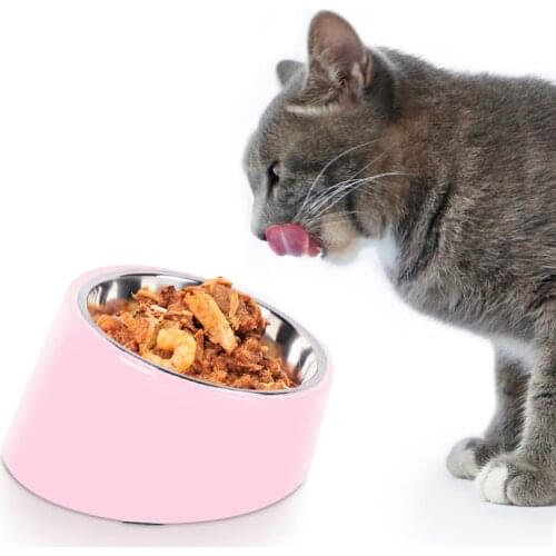 Pet Puppy Accessories Bowls for Animals Dogs Small Elevated Cat Feeder High Melamine Dog Water Bowl for Dogs Feeder Cat Inclined