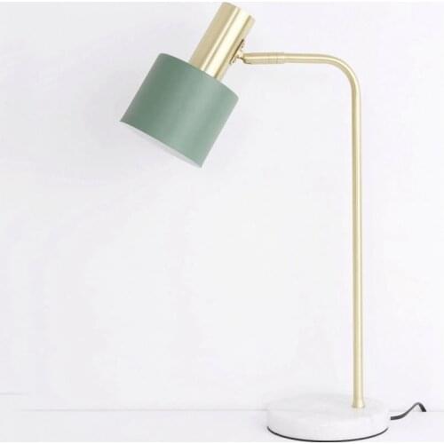 Simple Light Luxury Marble Base Desk Lamp Post Modern Creative Study Bedroom Bedside Household Supplies
