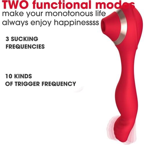 Silicone 3 Frequency Sucking Vibrator Clitoris Sucker Dildo Finger Vibrator Erotic Sex Toys for Women G Spot Massager