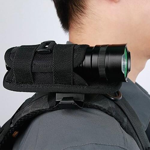 Tactical 360 Degree Flashlight Pouch Holster Rotary Torch Case Belt Torch Cover Durable Hunting Lighting Accessory Survival Kits