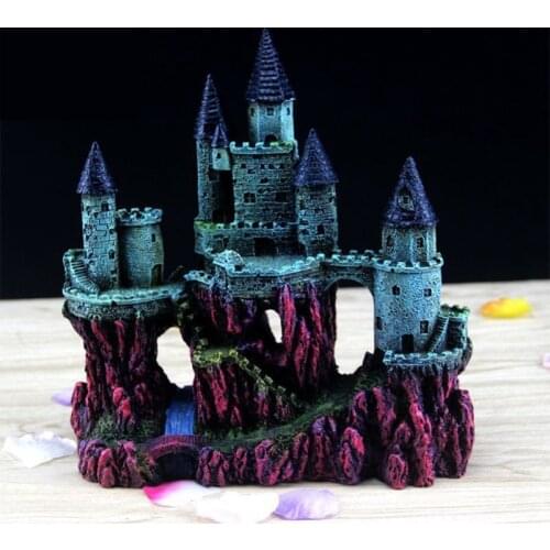 Aquarium Decoration Resin Castle Fish Tank Driftwood Castle Cave Hideouts House Aquarium Landscaping Accessories