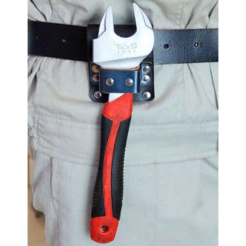 Universal Hammer Wrench Tool Holder Handmade Cowhide Hammer Storage Loop Rack Electrician Tool Bag with Belt