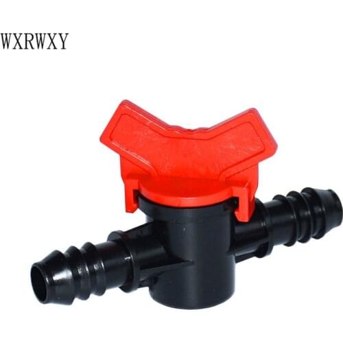 Wxrwxy barbed double way irrigation connector garden hose tap faucet connector irrigation valve garden faucet 16 mm 20 pcs