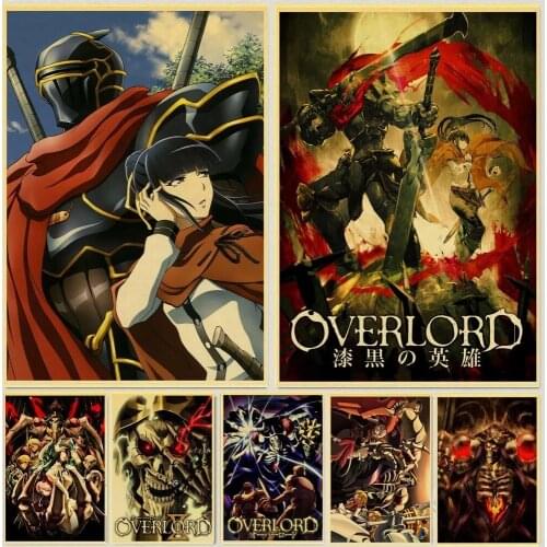 Janpnese Anime Overlord retro posters kraft wall paper High Quality Painting For Home Decor wall stickers