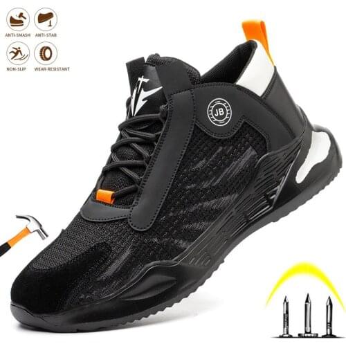 Safety Shoes Men Anti-smashing Steel Toe Cap Indestructible Boot Anti-piercing Non-slip Comfort Breathable Protection Sneakers
